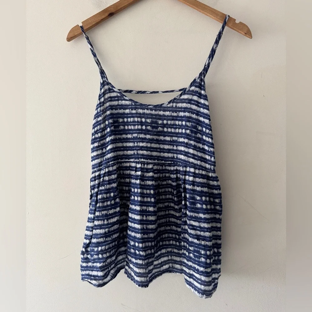 Roxy Juniors Blue‎ and White Stripe Summer Beach Dress Cover Up